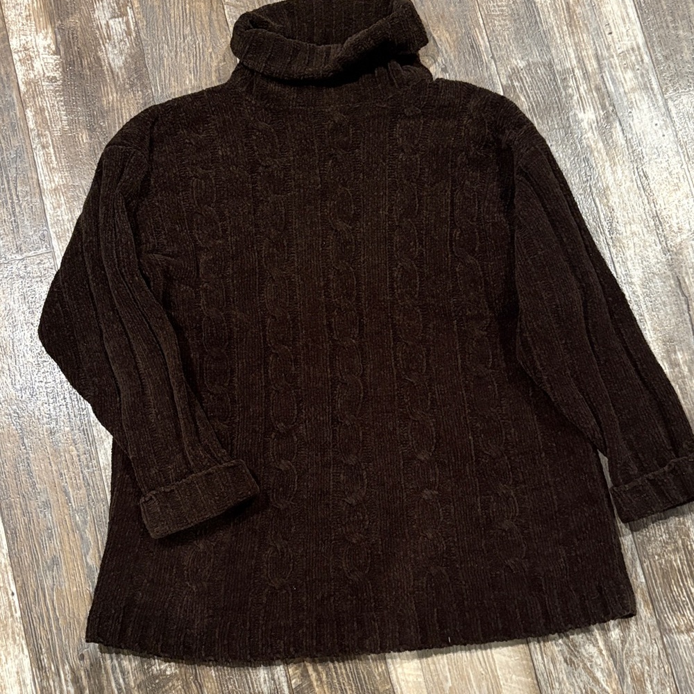 Carolyn Taylor Dark Brown Turtleneck Sweater